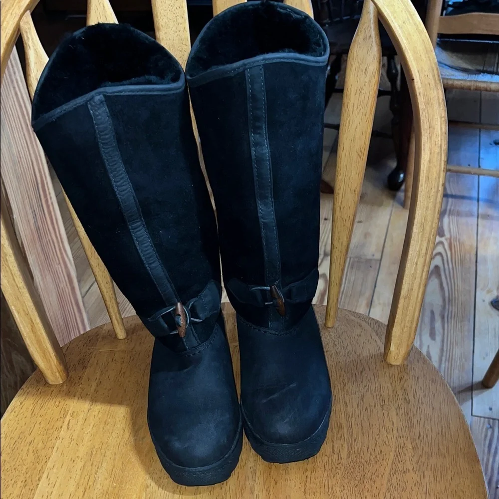 Sorel Wool LiningWomen's Black Suede Boots 6